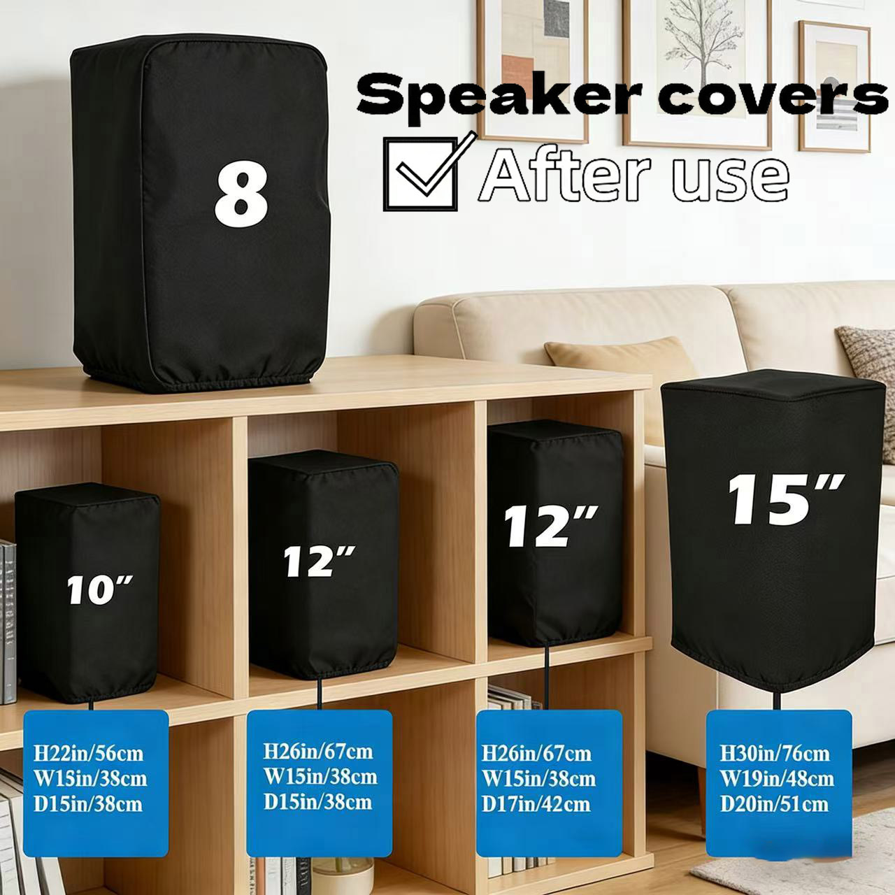 Home Cinema Theater - Housses de protection pour enceintes en