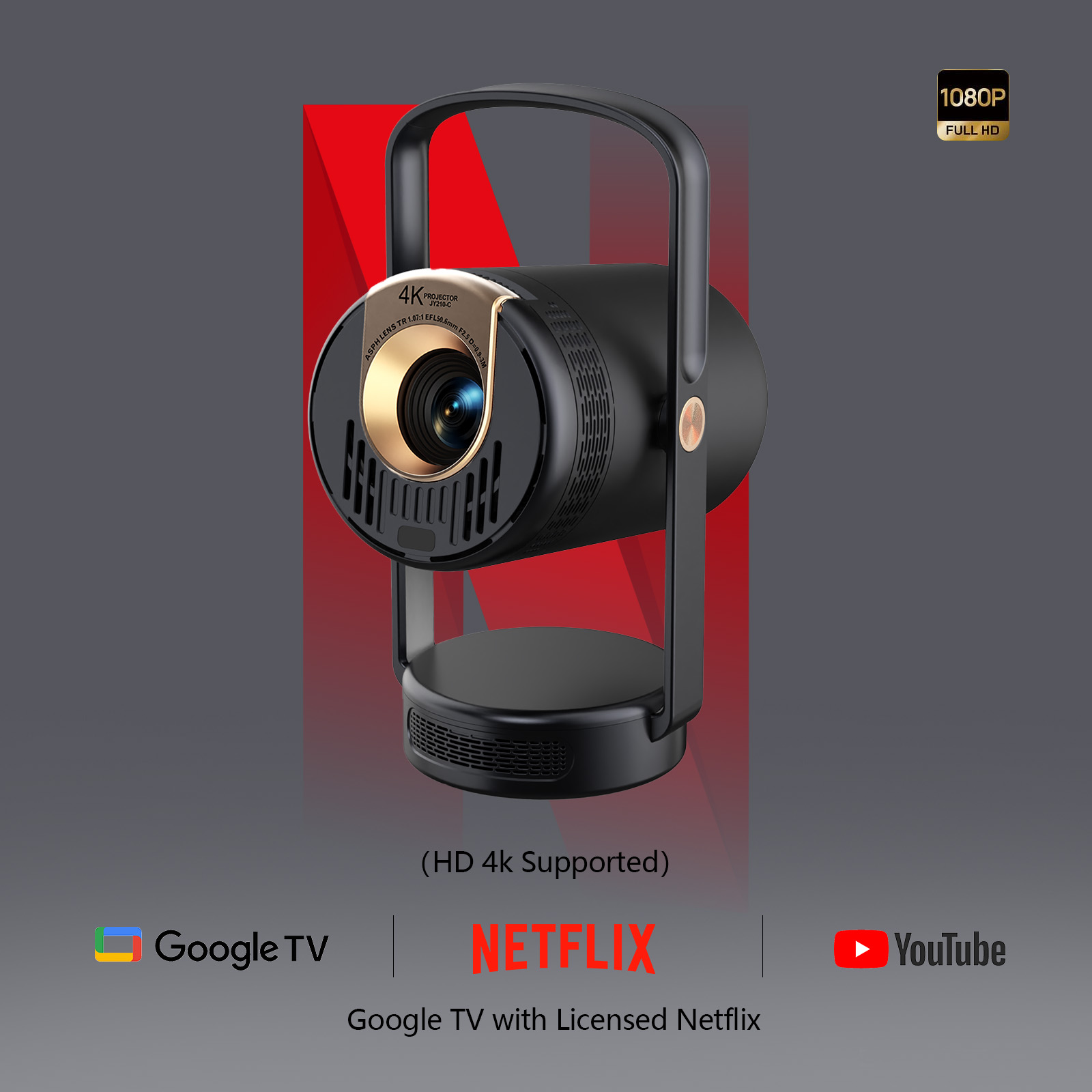Home Cinema Entertainment - Nouveau projecteur intelligent portable 2026 1080P