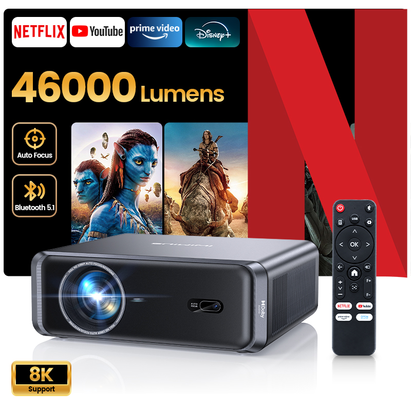 Netflix Home Cinema - Projecteur Android Wifi Laresar A1 4K