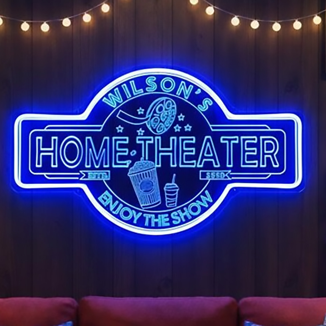 Home Cinema Theater - Enseigne néon personnalisée pour home cinéma,