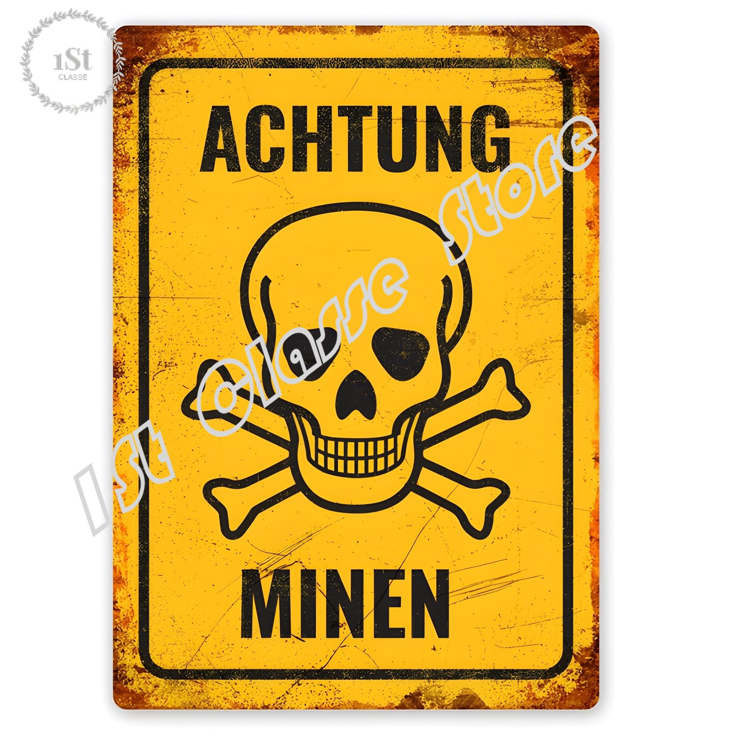 Home Cinema Logo - Achtung – panneau d'art en étain