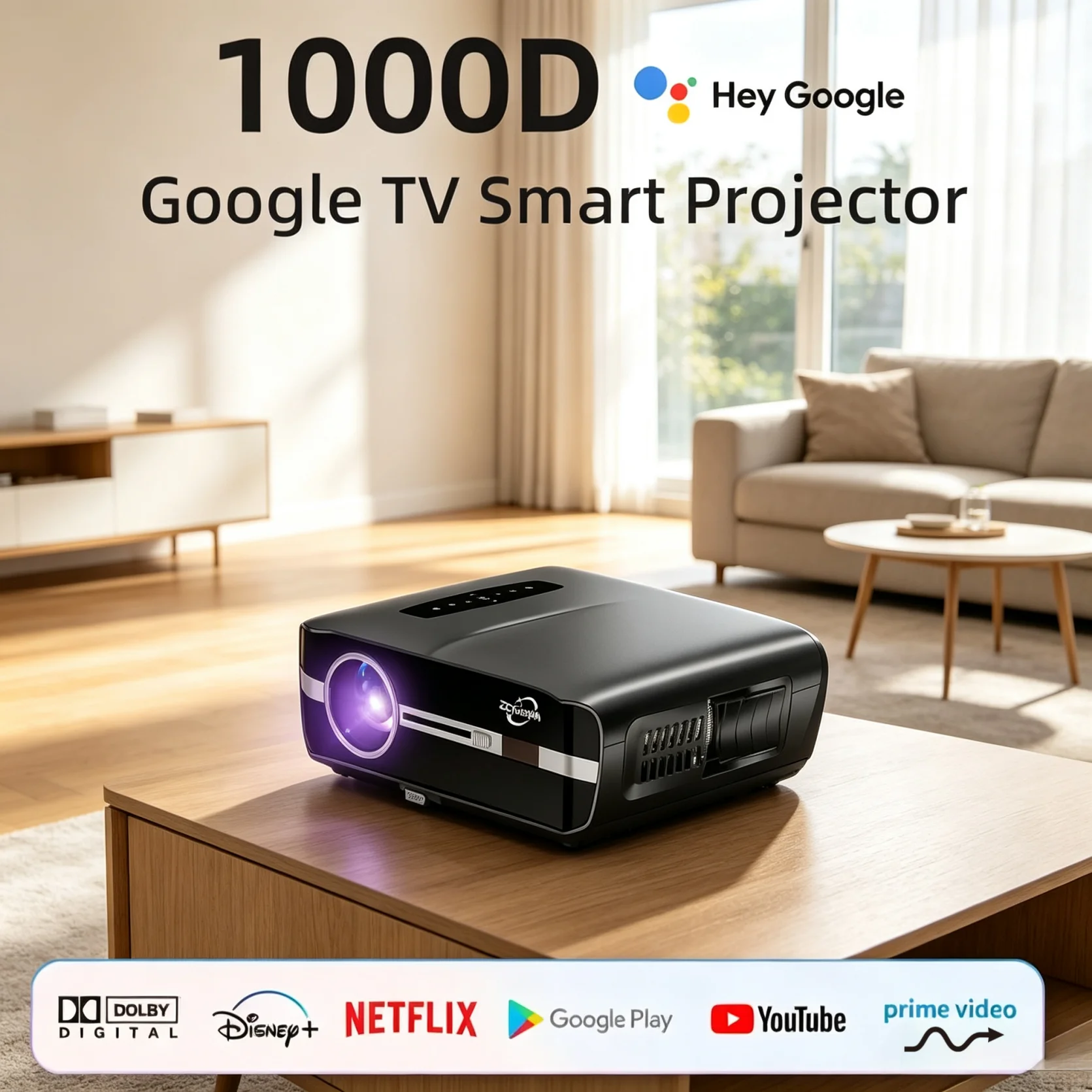 Netflix Home Cinema - Projecteur officiel Google TV 4K 4200ANSI