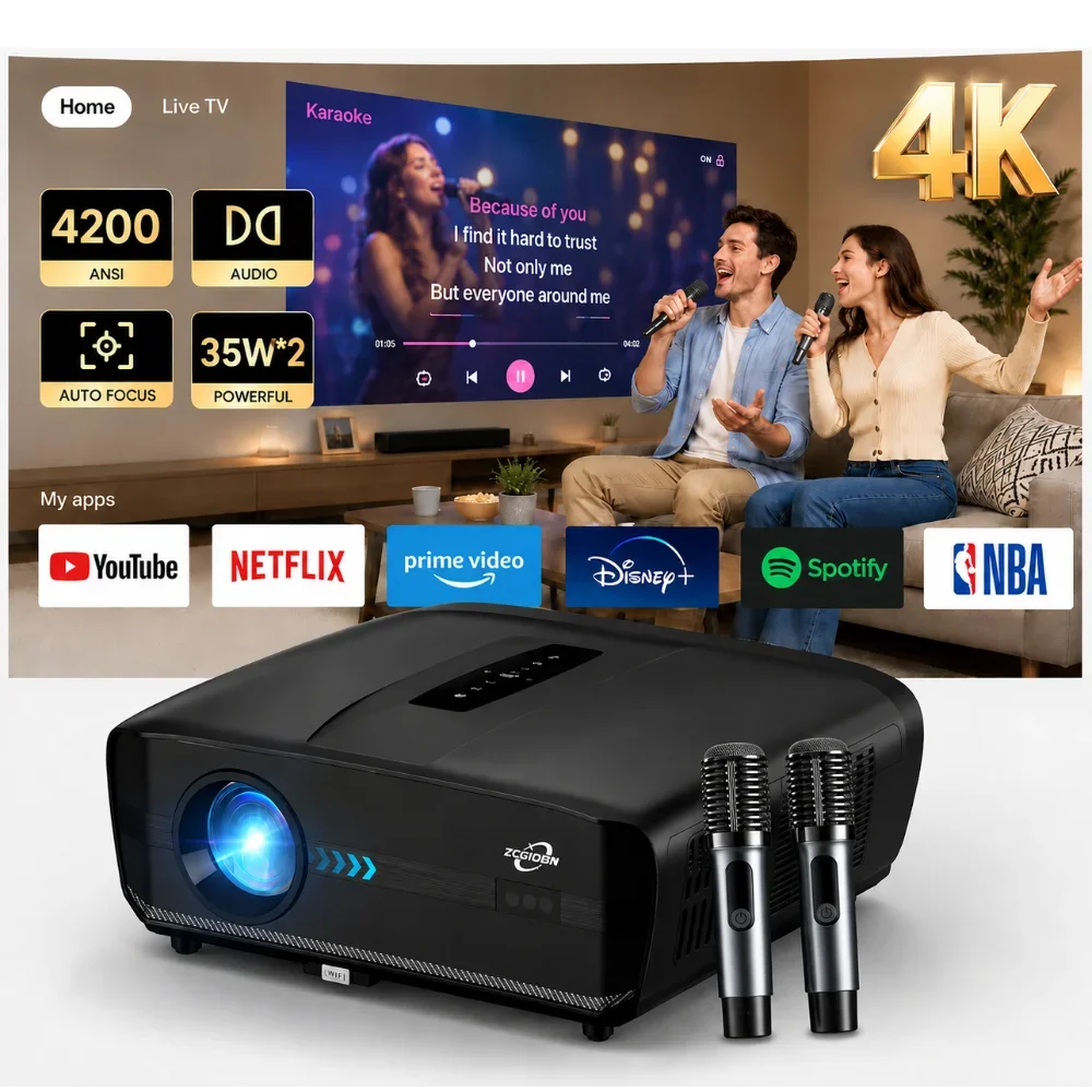 Netflix Home Cinema - Projecteur 1000D 4K Ultra HD Google
