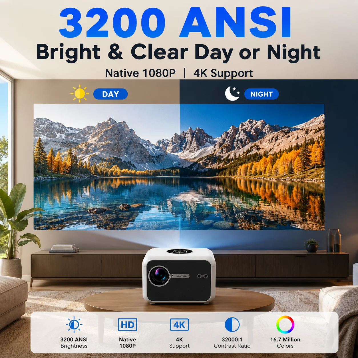 Projecteur intelligent A6L 320 - Netflix Home Cinema avis et prix
