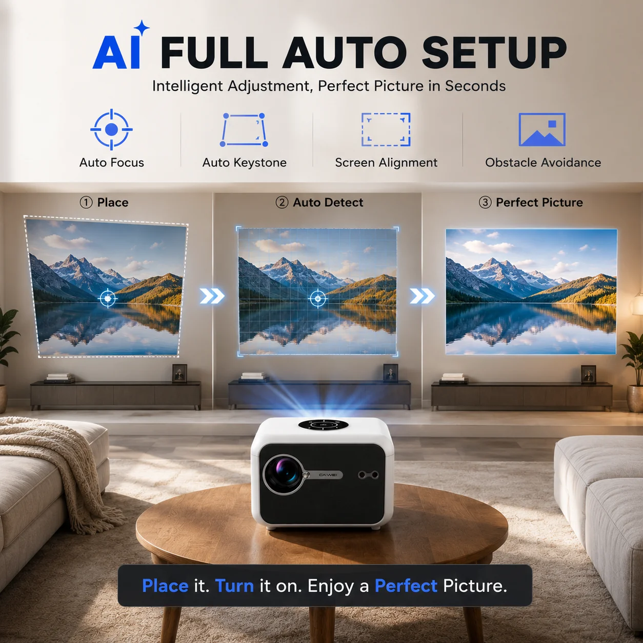 Projecteur intelligent A6L 320 - Netflix Home Cinema avis et prix