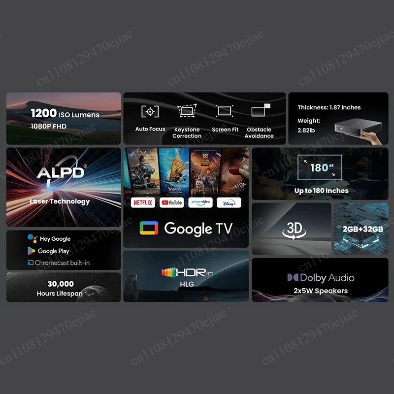 Projecteur laser portable Dang - Netflix Home Cinema avis et prix