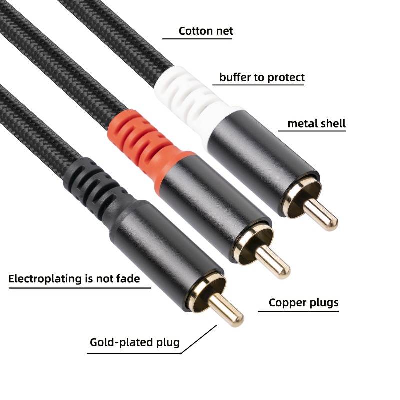 Câble Audio 1/2/3M 1 RCA mâle  - Home Cinema Sound System avis et prix